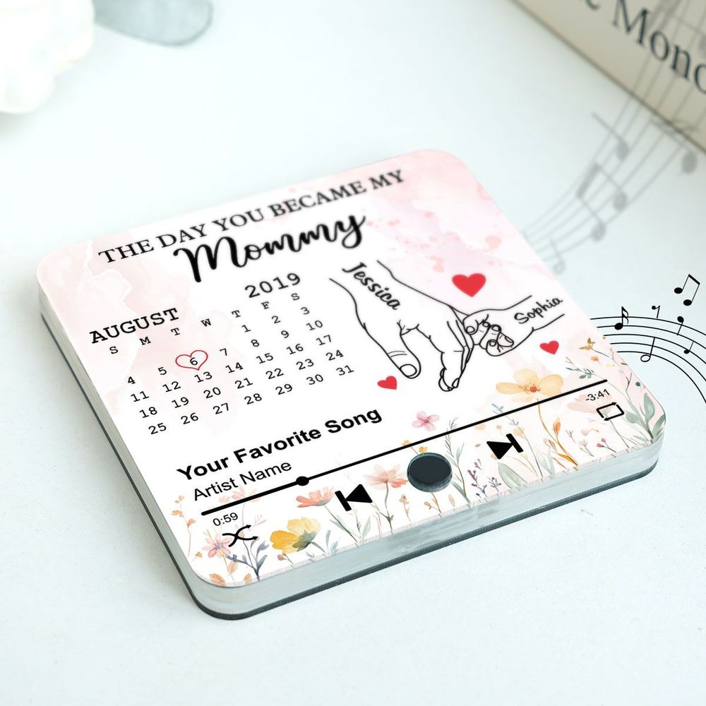 The Day You Became My Mom/Grandma - Personalized Acrylic Music Magnet