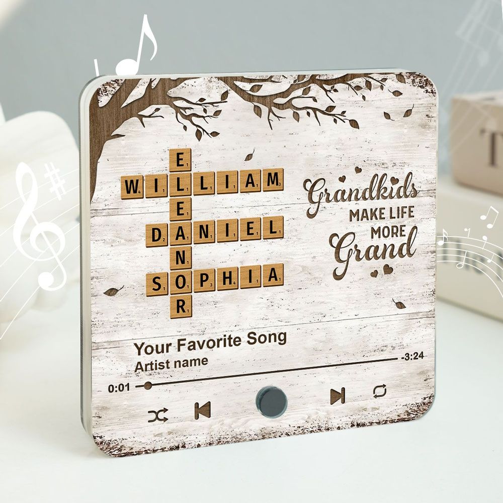 Grandkids Make Life More Grand - Personalized Acrylic Music Magnet