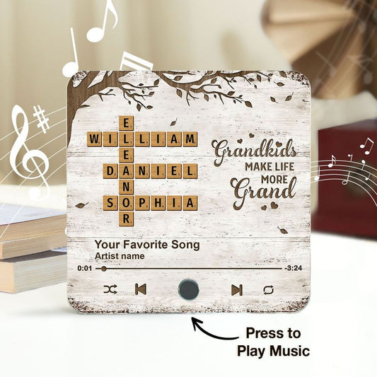 Grandkids Make Life More Grand - Personalized Acrylic Music Magnet