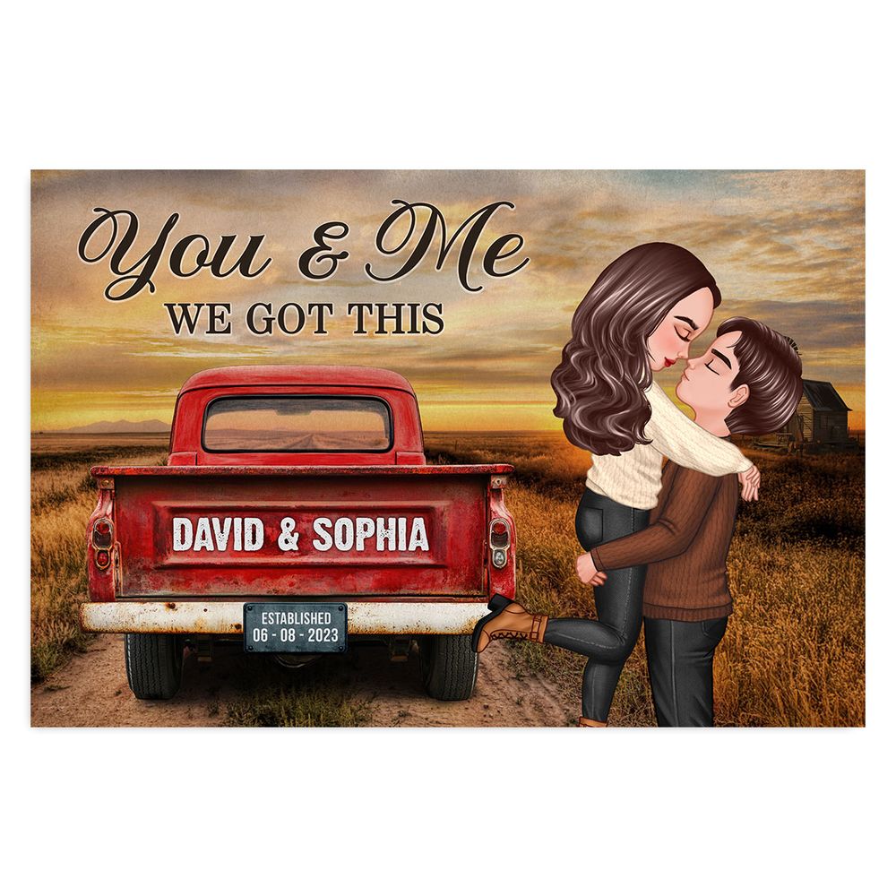 Personalized 'God Knew My Heart Needed You' Couple Anniversary Canvas / Poster