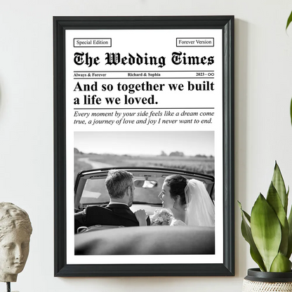 Our Love Journal - Personalized Anniversary Photo Collage Poster / Canvas