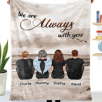 Personalized Memorial For Loved One Fleece Blanket: 'Always With You' Family Keepsake