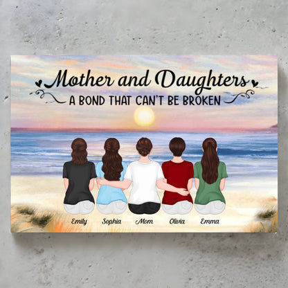 Heartfelt Custom Mother Daughter Canvas - "Bond That Can't Be Broken"