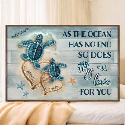 Personalized Dolphin Canvas for Couples: 'All Of Me Loves All Of You'
