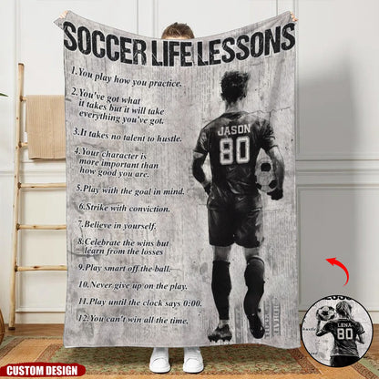 Personalized Motivational Soccer Blanket - Gift For Soccer Lovers