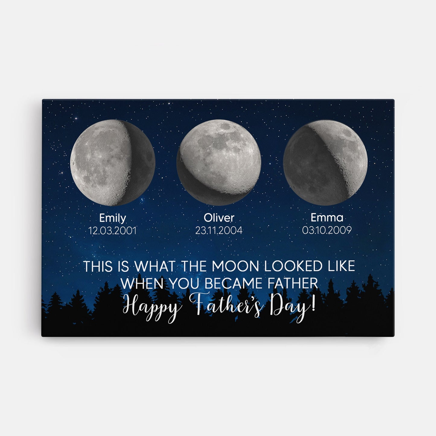 This Is What The Moon Looked Like - Personalized Canvas / Poster