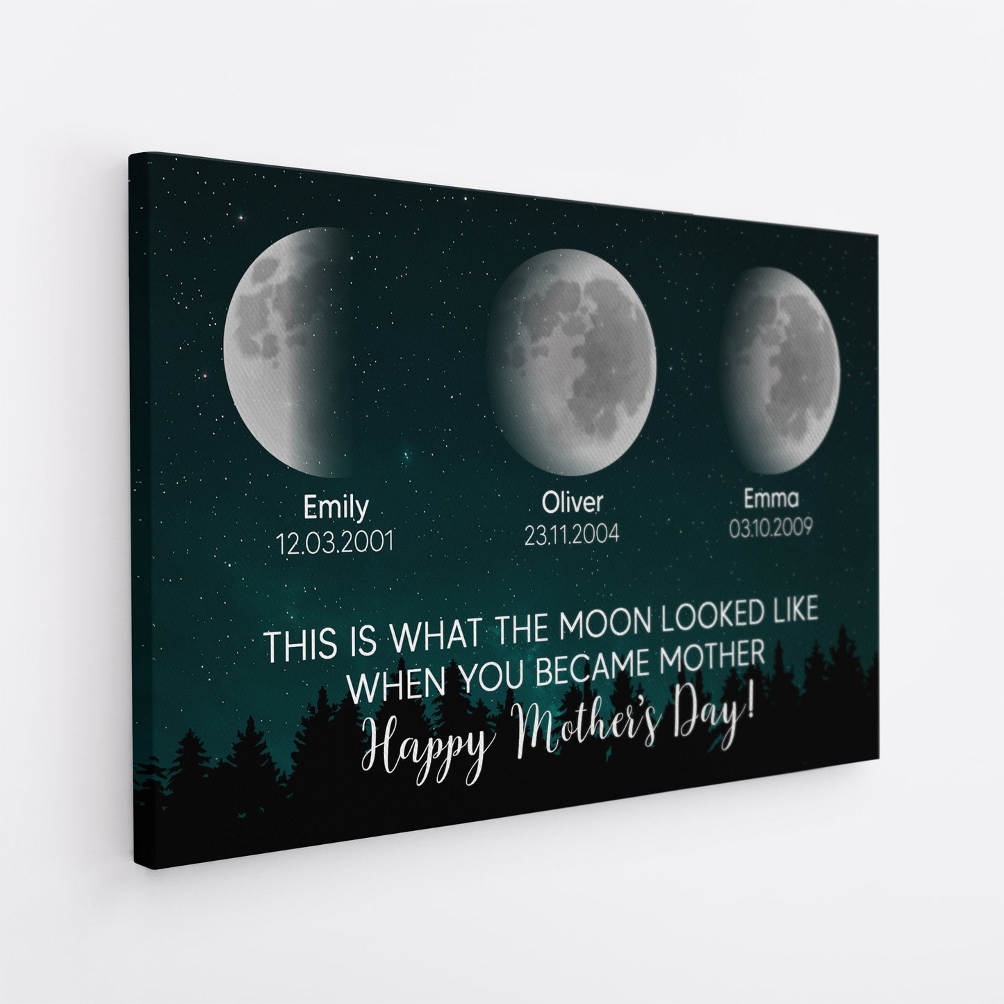 This Is What The Moon Looked Like - Personalized Canvas / Poster