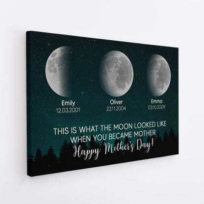 This Is What The Moon Looked Like - Personalized Canvas / Poster