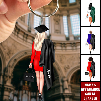 Graduation Gift for Girls - Personalized Acrylic Keychain