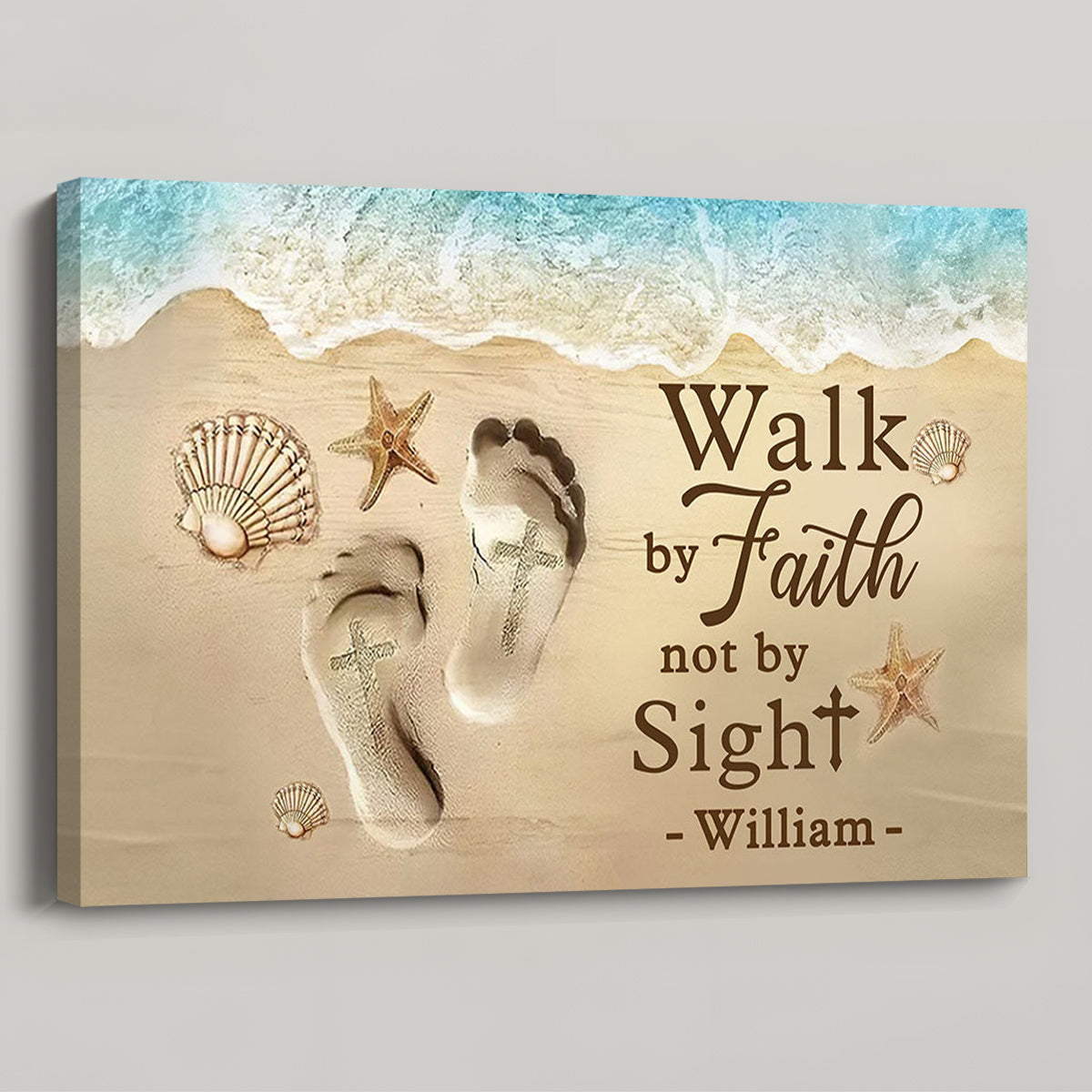 Walk By Faith Not Sight - Personalized Custom Inspirational Canvas / Poster