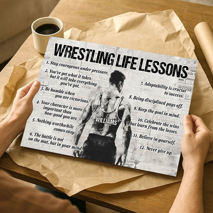 Personalized Wrestling Poster - Custom Photos And Names For Wrestlers NA04