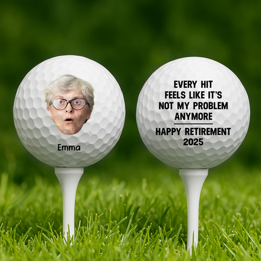 Personalized “I’m Not Retired, I’m a Full-time Golfer” Golf Ball