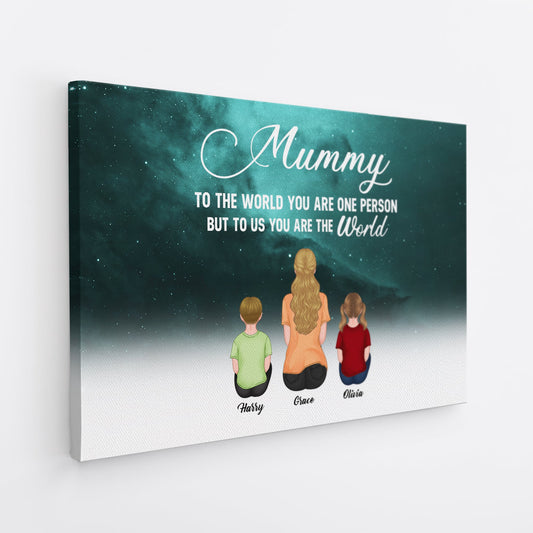 To The World You Are One Person - Personalised Custom Canvas / Poster For Dad