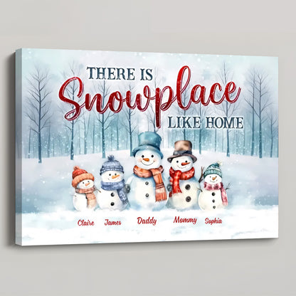 There's Snowplace Like Home - Personalized Family Poster / Canvas
