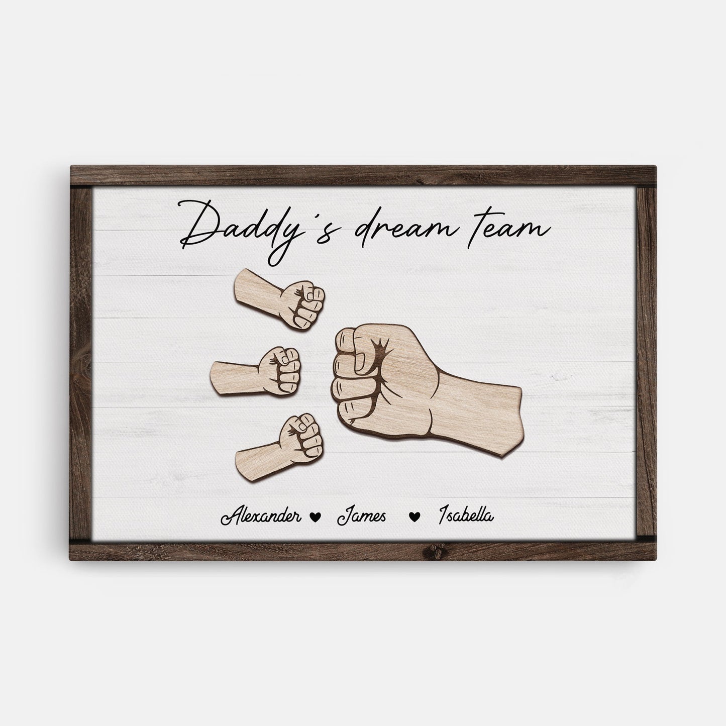 Personalised “Daddy’s Dream Team” Canvas / Poster - Custom Father’s Day Gift