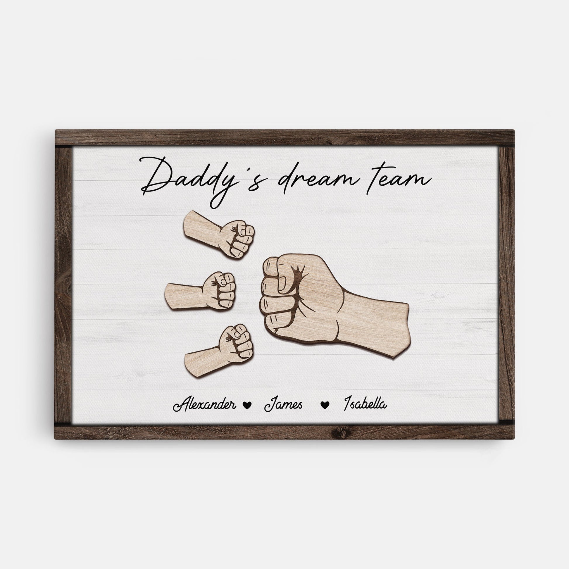 Personalised “Daddy’s Dream Team” Canvas / Poster - Custom Father’s Day Gift