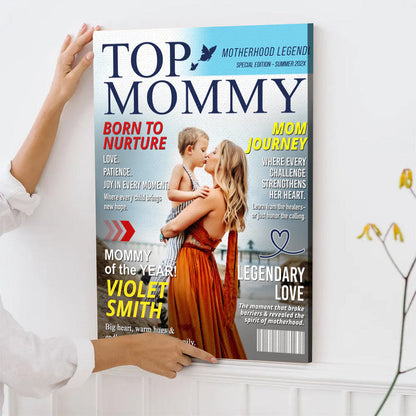 Personalized Mommy Magazine Cover Poster / Canvas - Custom Gift For Mom