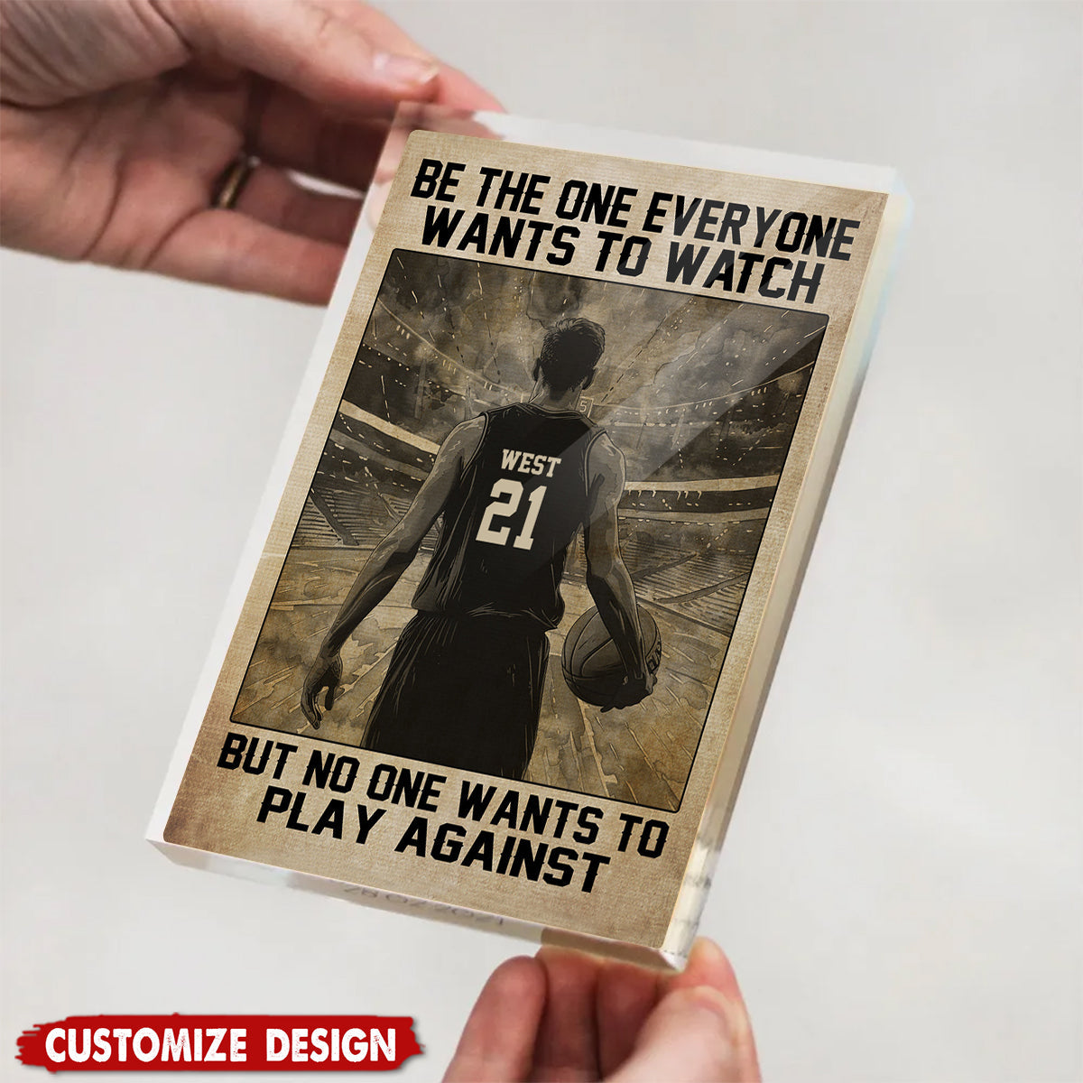 Personalized Basketball Acrylic Plaque - Gift For Basketball Lovers