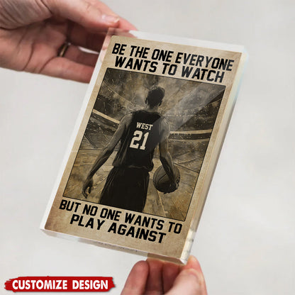 Personalized Basketball Acrylic Plaque - Gift For Basketball Lovers