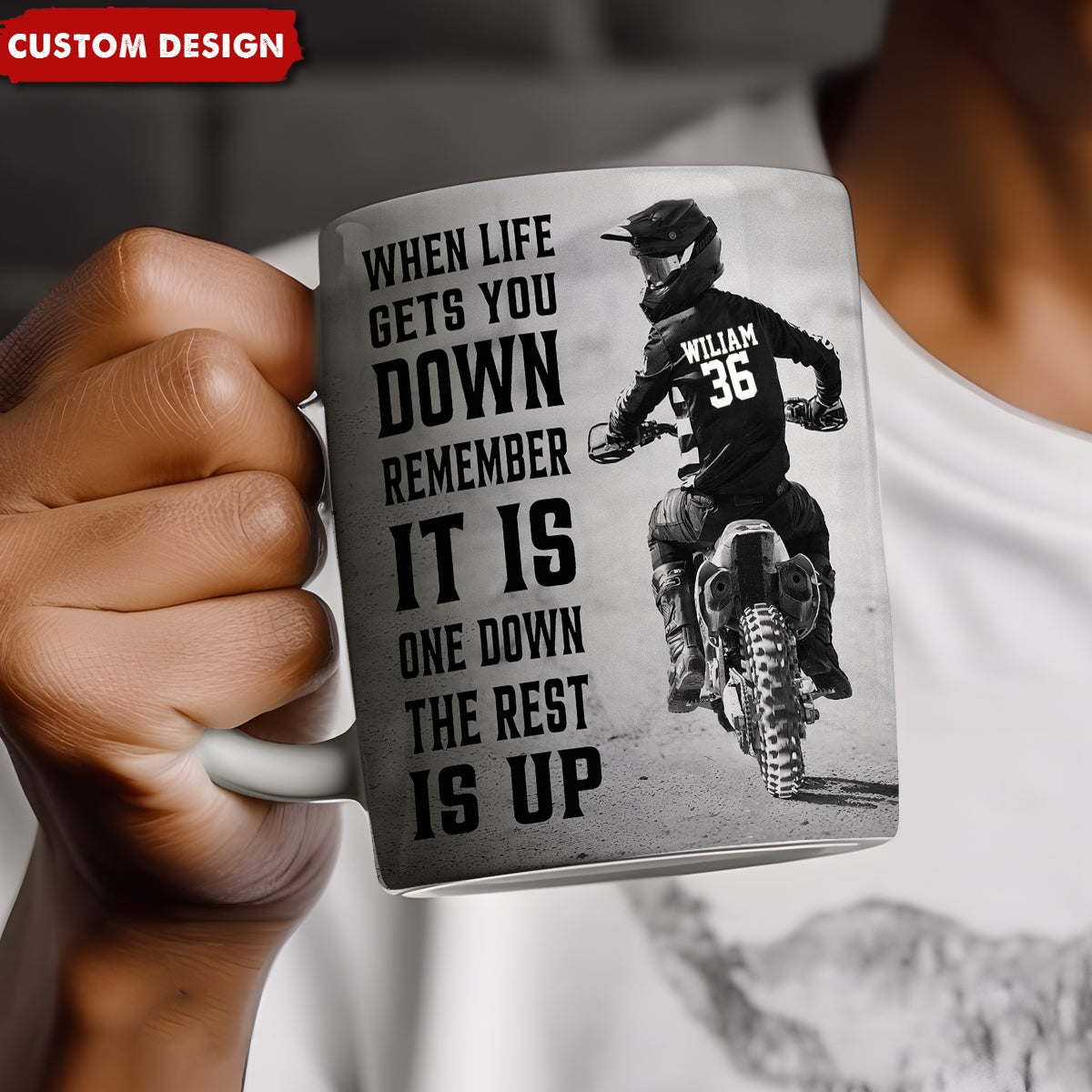 Personalized Motocross Mug - Gift For Racing Lovers