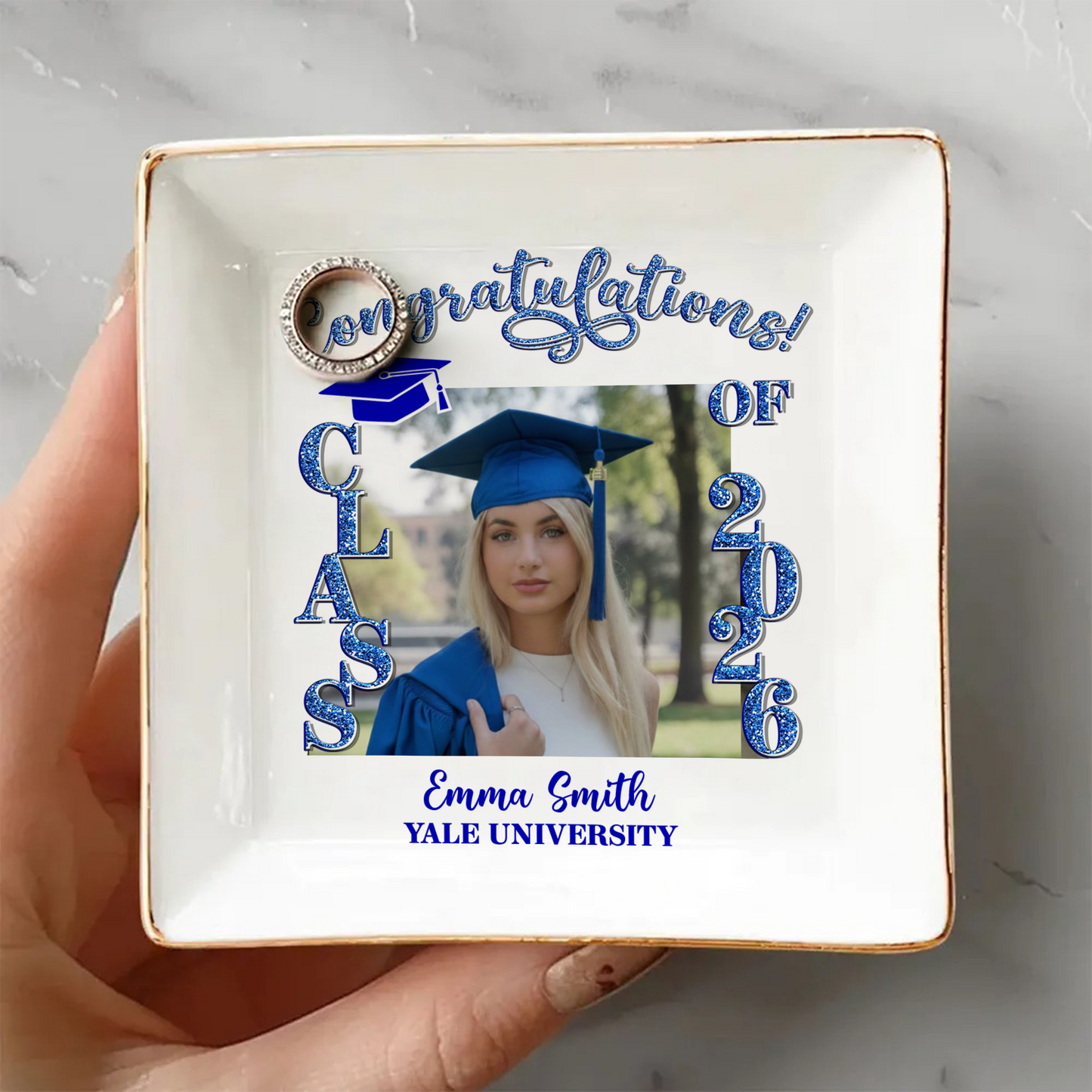 Personalized Graduation Jewelry Dish: Celebrate Your Achievement in Style