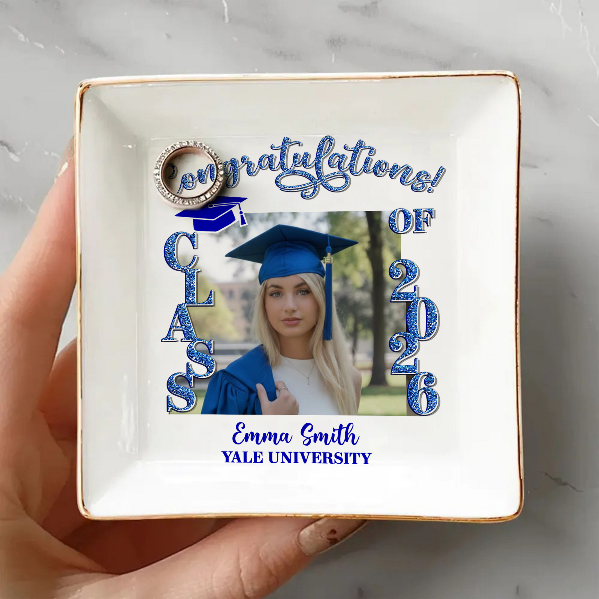 Personalized Graduation Jewelry Dish: Celebrate Your Achievement in Style