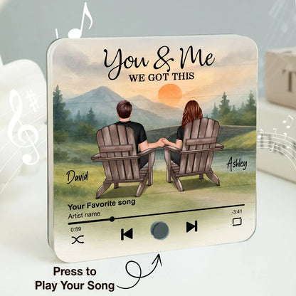 Personalized Music Magnet - You & Me We Got This