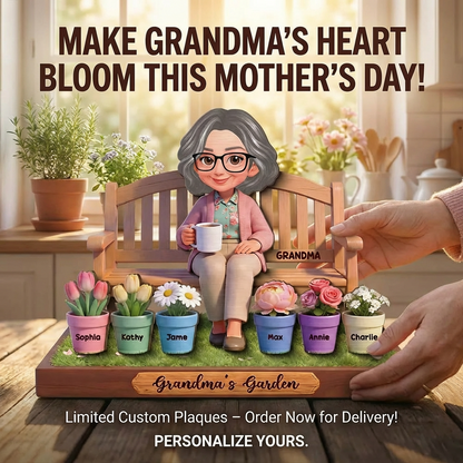 Personalized Grandma’s Garden Plaque: A Garden of Love for Grandma