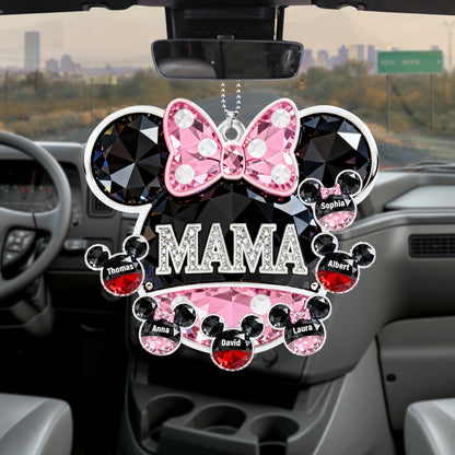 Personalized Mom Acrylic Car Ornament - Custom Gifts For Mother's Day
