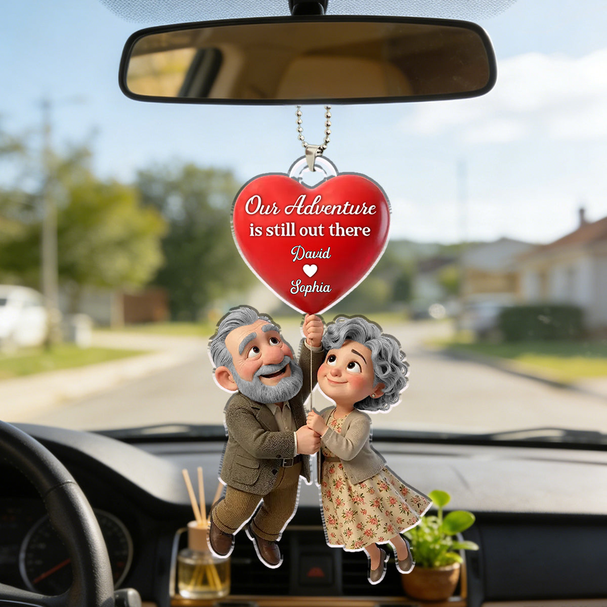 Our Adventure Is Still Out There - Personalized Custom Couple Acrylic Car Ornament