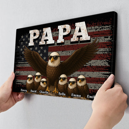 “The Eagle Gang” American Style Canvas / Poster - Personalized Father’s Day Gift