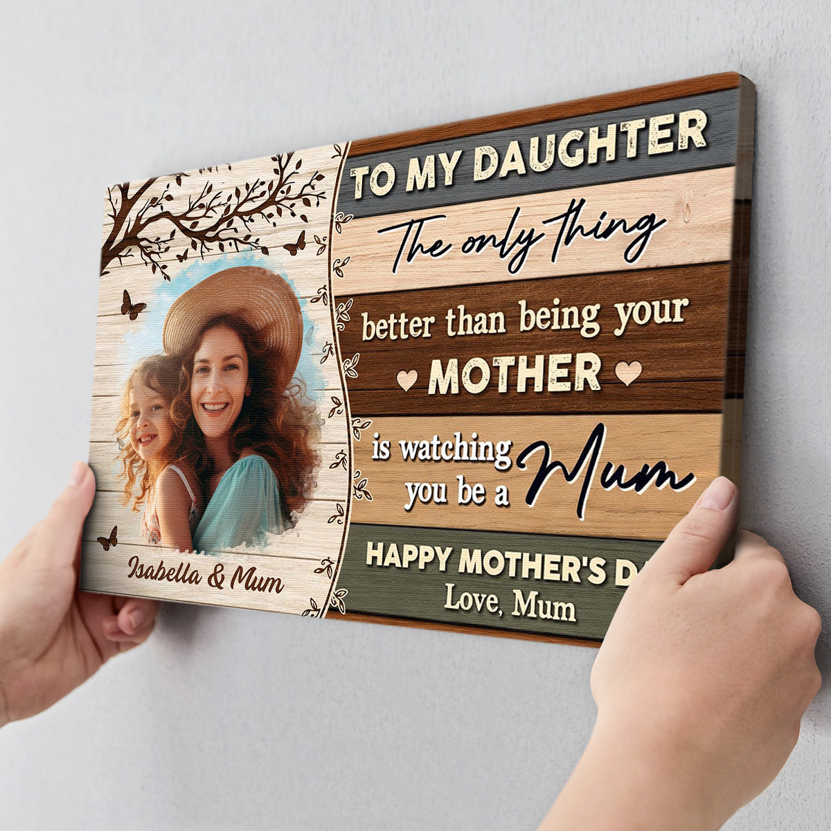 Personalized Canvas / Poster - Vintage Custom Photo Gift for Mother’s Day - Gift for Mom, Wife