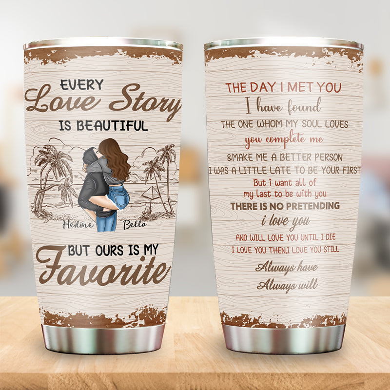 Love You Then Love You Still - Personalized Tumbler Cup - Birthday Anniversay Gift For Couple, Boyfriends, Girlfriends, Wife, Husband