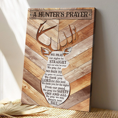 Personalized Customized Home Decor A Hunter's Prayer Canvas / Poster - Custom Gift For Family Members