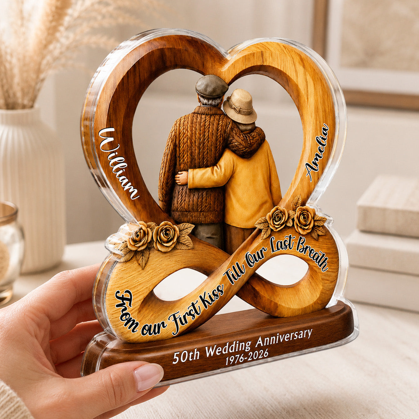 Custom Couple Anniversary Plaque personalization view for Couples