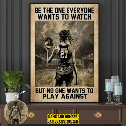 Personalized Volleyball Motivation Poster / Canvas - Gift For Volleyball Lovers