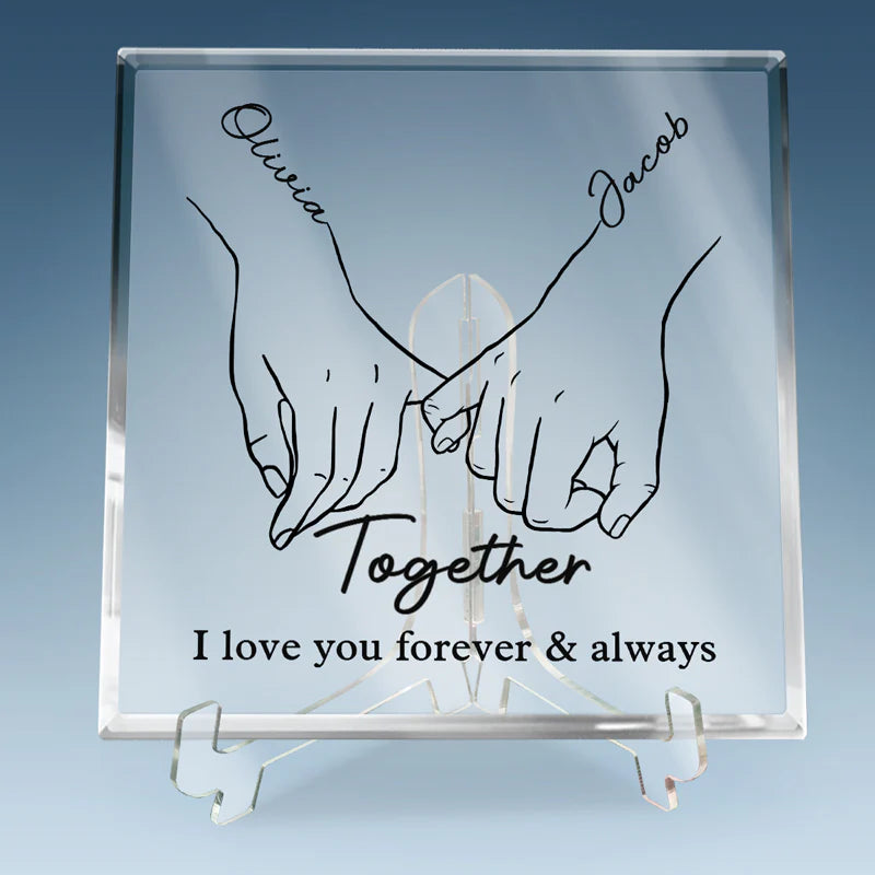 Personalized 'Forever & Always' Acrylic Plaque for Couples & Loved Ones