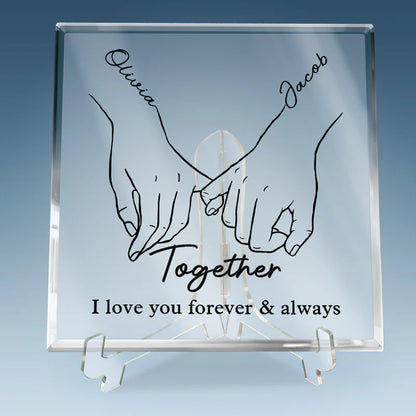 Personalized 'Forever & Always' Acrylic Plaque for Couples & Loved Ones