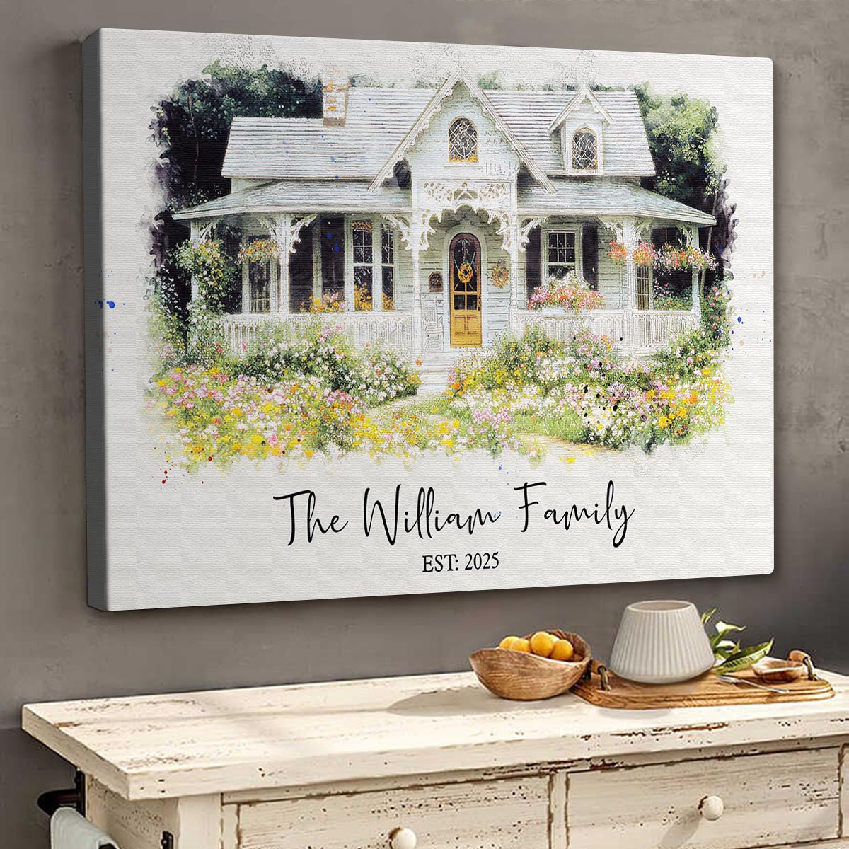 Personalized Customized Your Little Home Photo Canvas / Poster - Custom Gift For Family Members