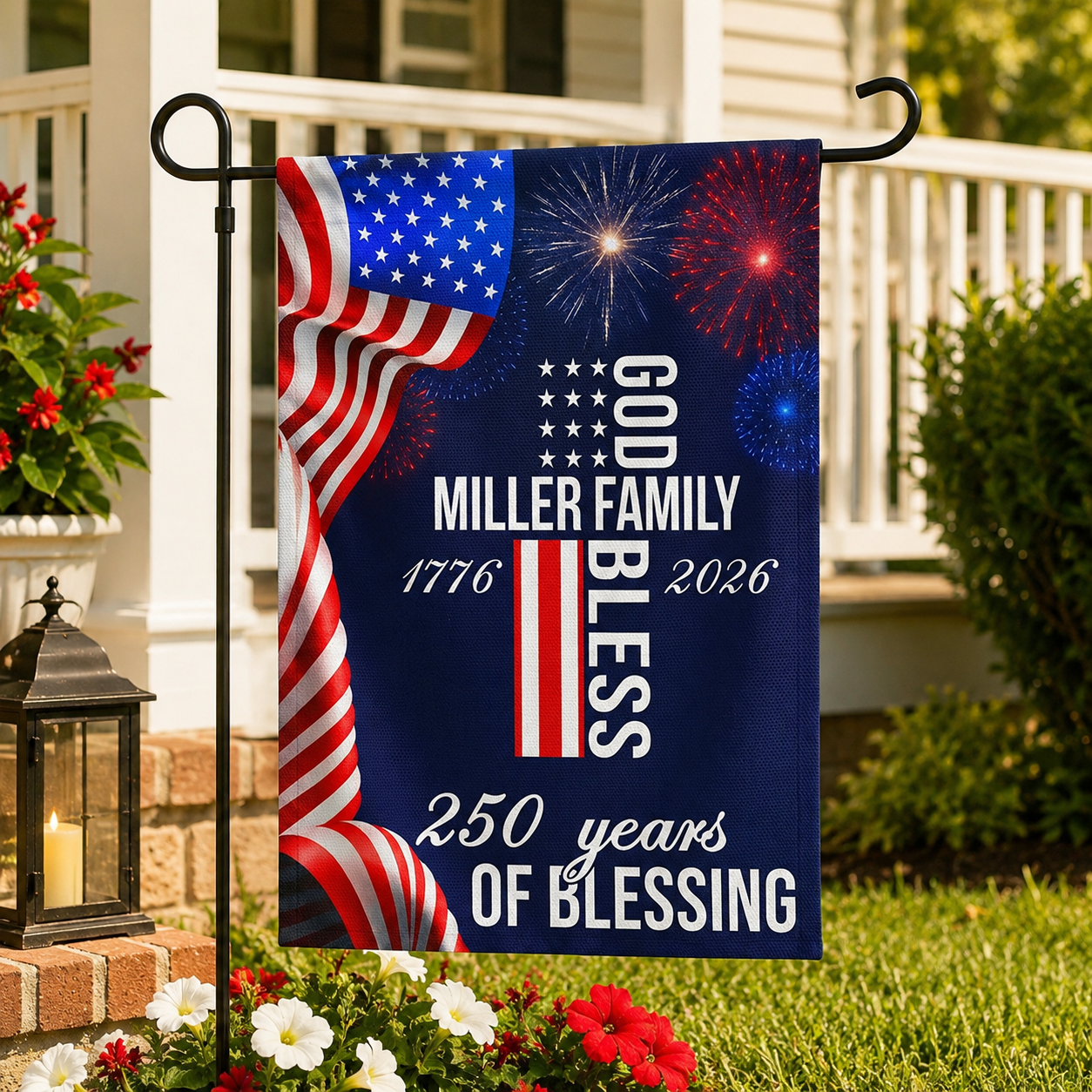 Garden Flag gift-ready design for Family