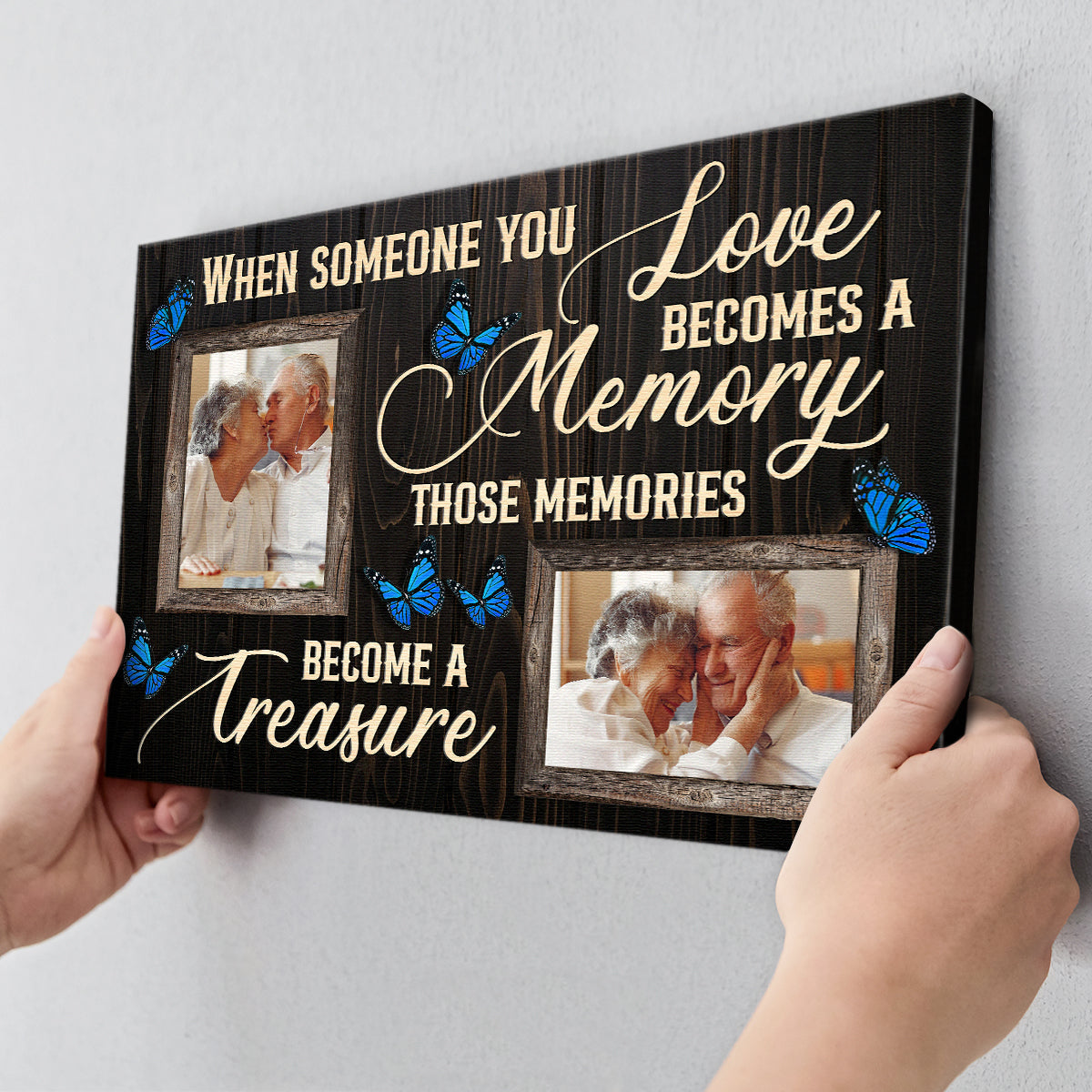 When Someone You Love Becomes A Memory - Personalized Customized Family Memorial Canvas / Poster