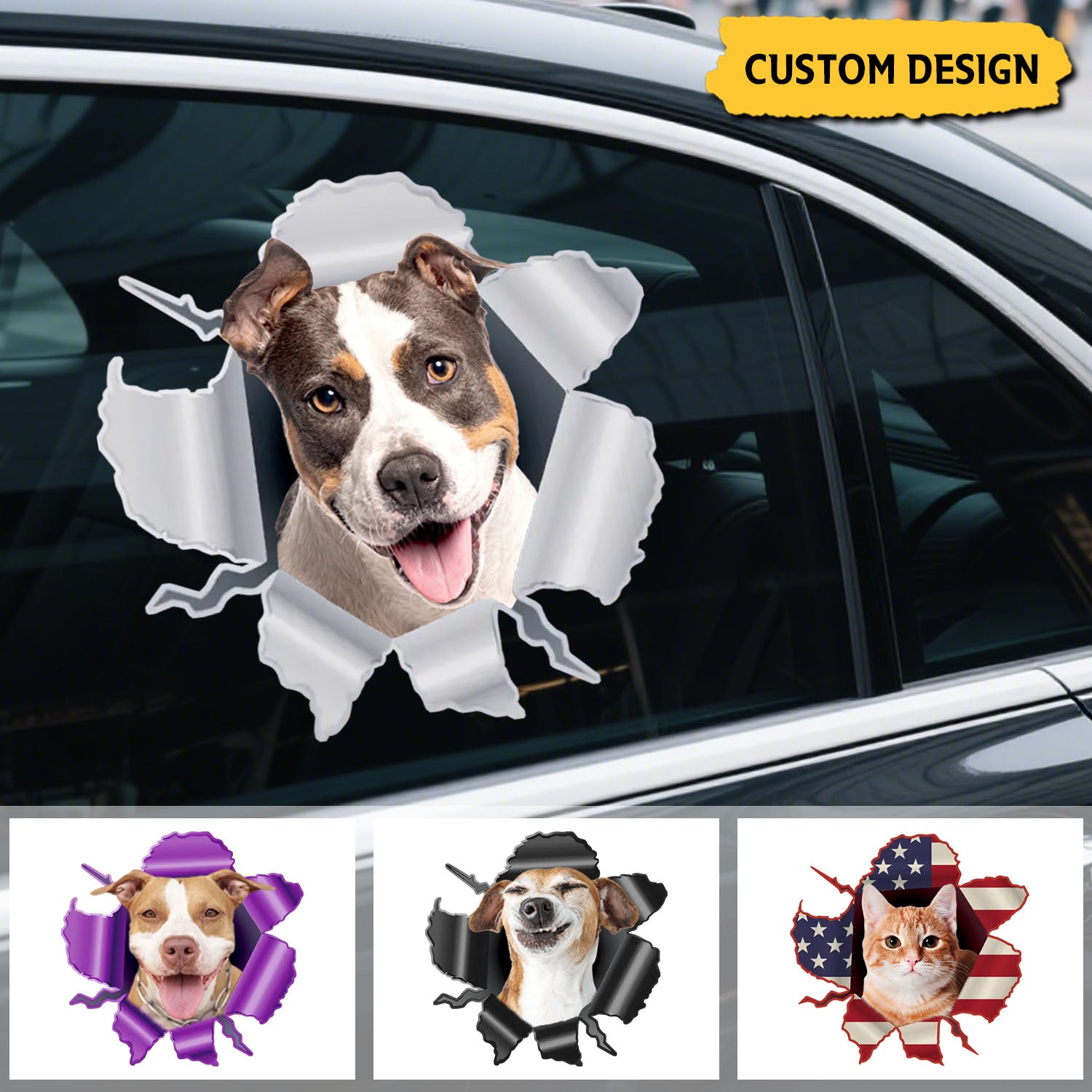 Personalized Peeking Pets Sticker- Gift For Pet Lovers