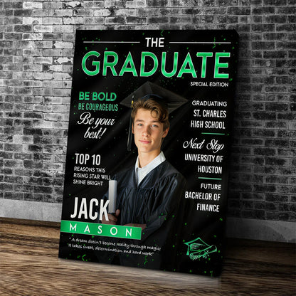 Graduation Magazine Cover - Personalized Canvas / Poster