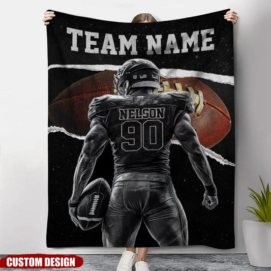 Personalized American Football Boy Blanket - Gift for Fans & Players