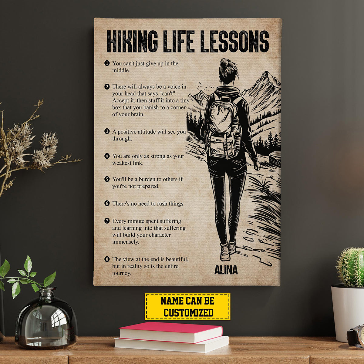 Personalized Hiking Life Lessons Poster / Canvas - Custom Gift For Hiking Lovers