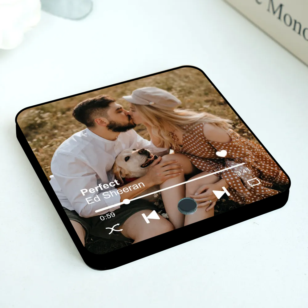 Custom Photo & Favorite Song - Personalized Music Fridge Magnet
