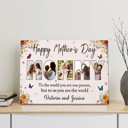 Happy Mother's Day - Personalized Customized Photo Canvas / Poster