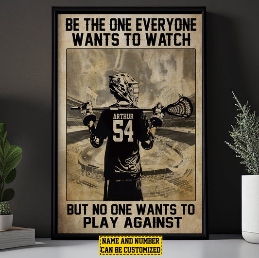 Personalized Lacrosse Boy Poster / Canvas - Gift For Lacrosse Lovers