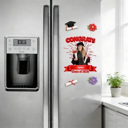 Class Of 2026 Graduation Gift - Personalized Custom Photo Decal Sticker