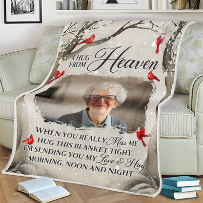 Loving You Forever - Personalized Custom Photo Memorial Blanket